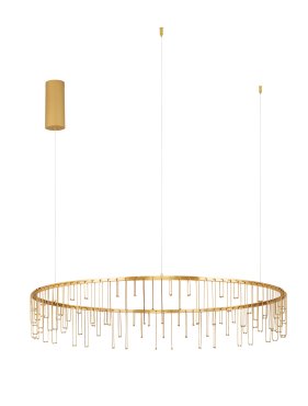 Nova Luce Stellar - hanglamp - Ø 100 x 150 cm - 36W dimbare LED incl. - goud