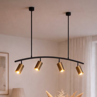 Nova Luce Pogno - hanglamp - 96,5 x 90 cm - zwart en goud