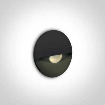 ONE Light Indoor Decorative Wall Recessed - inbouw wandverlichting - Ø 2,5 x 3,5 cm - 1W dimbare LED incl. - zwart
