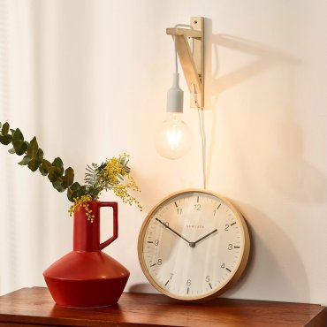 Lucide Fix - wandlamp met schakelaar op kabel - 3,2 x 19 x 22,5cm - wit