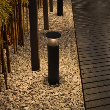 Nova Luce Neve - tuinpaal - Ø 13 x 50 cm - 11W LED incl. - IP65 - zandzwart