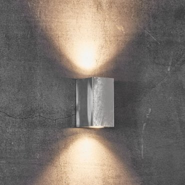 Nordlux Canto Maxi Kubi 2 - buiten wandverlichting - 8,5 x 16 cm - IP44 - gegalvaniseerd staal