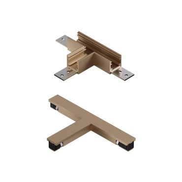 Lucide Linial - magnetisch railsysteem - T-koppelstuk &amp; elektrische connector - 16 x 9 x 1,7 cm - champagne