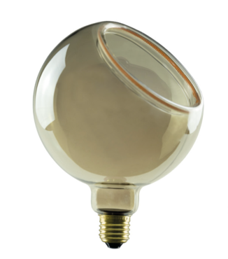 Segula LED lamp - Floating Globe Angle - Ø 15 x 20 cm - E27 - 6W dimbaar - 1900K - gerookt