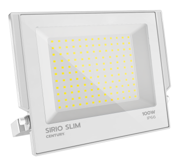 Century Italia Sirio Slim - verstraler - 27 x 2,9 x 23 cm - 100W LED incl. - 4000K - IP66 - wit