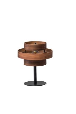ETH Walnut - tafellamp - Ø 31 x 38 cm - bruin