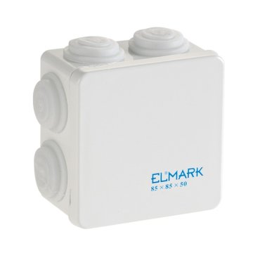 Elmark distributie box - 8,5 x 8,5 x 5 cm - IP55 - wit