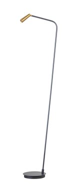 ETH Barry - vloerlamp - Ø 20 x 138 cm - 3W dimbare LED incl. - zwart en messing