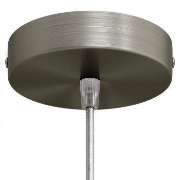 Creative Cables - plafondrozet - Ø 12 x 2,5 cm - geborsteld titanium