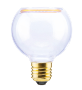 Segula LED lamp - Floating Globe - Ø 8 x 10,5 cm - E27 - 4W dimbaar - 2200K - transparant