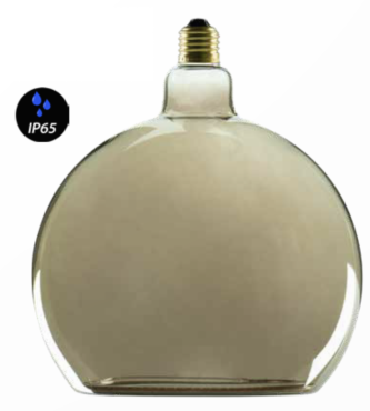 Segula LED lamp - Floating globe - Ø 20 x 23 cm - IP65 - E27 - 4,5W dimbaar - 1900K - gerookt