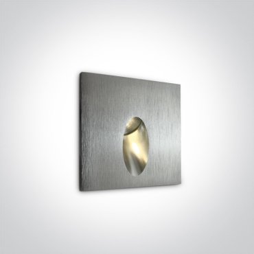 ONE Light Indoor/Outdoor Dark Light Wall Recessed - inbouw wandverlichting - 7 x 4,5 x 7 cm - 3W LED incl. - IP54 - aluminium