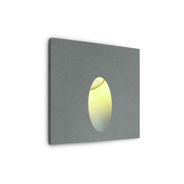 ONE Light Dark Light - buiten wandverlichting - 7 x 7 x 4,5 cm - 3W LED incl. - IP54 - grijs