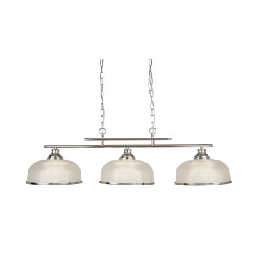 Searchlight Bistro II - hanglamp - 99 x 27 x 80 cm - satijn zilver