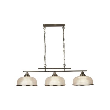 Searchlight Bistro II - hanglamp - 99 x 27 x 80 cm - antiek messing