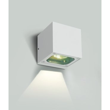 ONE Light Cube Wall Lights - buiten wandverlichting - 10 x 10 x 10 cm - 6W LED incl. - IP65 - wit