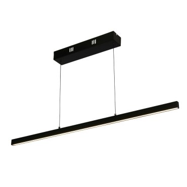 Searchlight Layla - hanglamp - 101 x 8 x 190 cm - 29W dim-to-warm LED incl. - beweging gestuurd - zwart