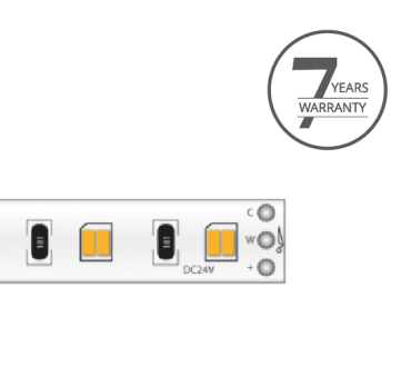 KLUS LED strip - 0,8cm breed, 500cm lengte - 24Vdc - dimbaar - 19,2W LED per meter - 120 LEDs per meter - IP20 - 2700-6500K