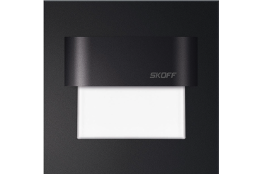 Skoff Tango LED - inbouw wandverlichting - 73 x 73 mm, past in 60 mm inbouwdoos - zwart - 230V - 3000K