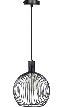 ETH Wire - hanglamp - Ø 30 x 155 cm - zwart