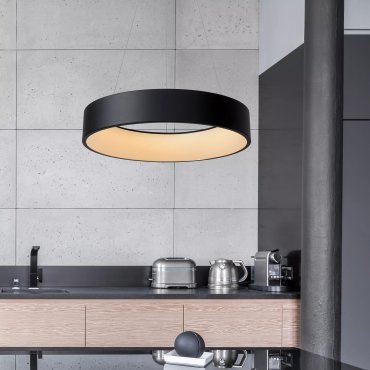 Lucide Talowe LED - hanglamp - Ø 60 x 117 cm - 39W dimbare LED incl. - zwart