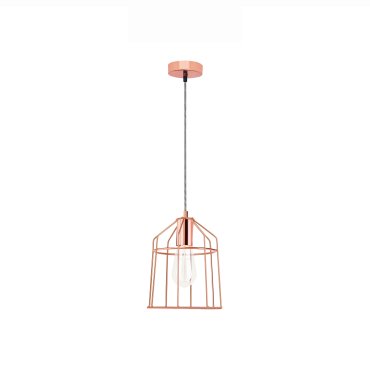 Nova Luce Peppino - hanglamp - Ø 19 x 120 cm - koper