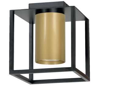 Emibig Tiper - plafondverlichting - 13 x 15 cm - zwart, goud