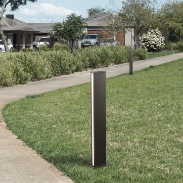 Nova Luce Sasso - tuinpaal - 15 x 70 x 9,5 cm - 12W LED incl. - IP54 - donker antraciet