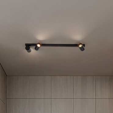Nova Luce Oso - opbouwspot - 70 x 3,5 x 10,5 cm - zwart