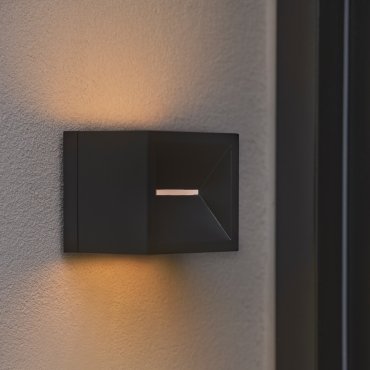 Nordlux Rivo - buiten wandverlichting - 10 x 10 x 10 cm - 8W LED incl. - IP54 - zwart