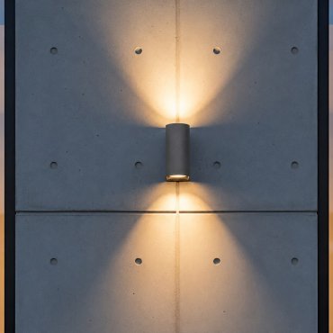 VK Lighting Dust - wandlamp - 7,1 x 17,1 x 9,6 cm - 2 x 6W LED incl. - IP65 - antraciet