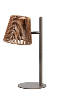 ETH Daan - tafellamp - Ø 18 x 45 cm - bruin