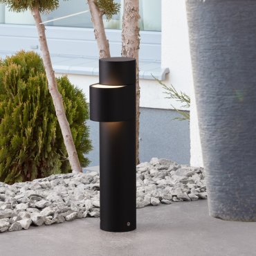 Nova Luce Aduro - tuinpaal - 7,5 x 35 x 11,7 cm - 8W LED incl. - IP54 - donker antraciet