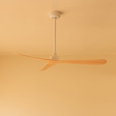 Faro Rocker M - plafondventilator - Ø 132 cm - mat wit en essenhout