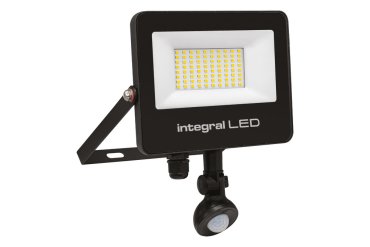 Integral LED Super Slim 2 – verstraler met bewegingssensor – 22,2 x 3,9 x 25,5 cm - via Tuya Smart -  50W LED incl. - instelbare lichtkleur - IP67 - zwart