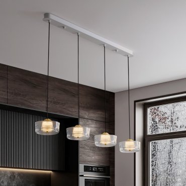 Nova Luce Keros - hanglamp - 100 x 200 x 16 cm - 23W LED incl. - platina goud