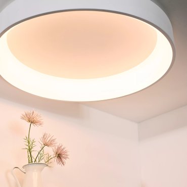Lucide Talowe - plafondverlichting - Ø 80 x 13 cm - 80W dimbare LED incl. - wit