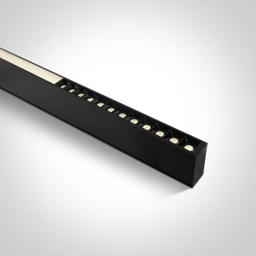 ONE Light LED Linear Profiles - plafond/hanglamp - 120 x 7 x 3,5 cm - instelbare lichtsterkte 20W/30W/40W LED incl. - zwart - instelbare lichtkleur