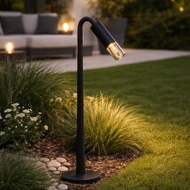 Nova Luce Aether - tuinpaal - Ø 12 x 60 x 17 cm - 5W LED incl. - IP65 - donker antraciet