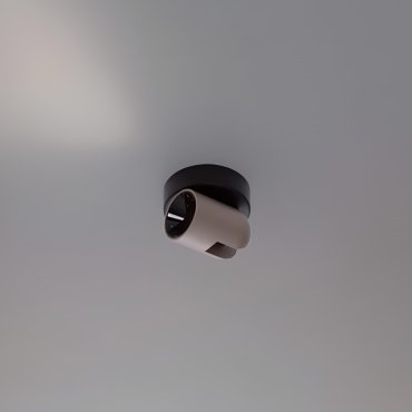 Nova Luce Sirmos - plafondlamp - Ø 10 x 12,6 cm - 8W dimbare LED incl. - Moca-koffie en zandzwart