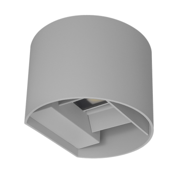 Century Italia Up &amp; Down - wandlamp - 13,5 x 12 x 10 cm - 10W LED incl. - instelbare lichtkleur - IP65 - grijs
