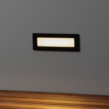Nova Luce Echo - inbouw wandverlichting - 17,6 x 6,25 x 6,3 cm - 6W LED incl. - IP54 - zandzwart