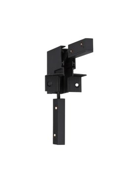 Nova Luce Ultra Slim - trimless inbouw magnetische rail - verticale 90 graden connector - 6 x 6 cm - zwart