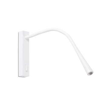 Faro Flin - wandverlichting met schakelaar - 35,6 x 3,5 x 27,3 cm - 3W LED incl. - mat wit