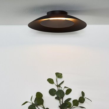Lucide Foskal - plafondverlichting - Ø 34 x 7 cm - 12W LED incl.  - zwart