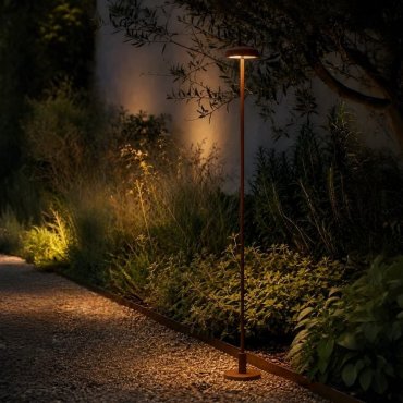 VK Lighting Jade - tuinpaal - Ø 7 x 113,4 cm - 1W LED incl. - IP65 - roestbruin