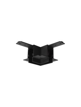 Nova Luce Ultra Slim - trimless inbouw magnetische rail met 1cm diepe vleugels - horizontale 90 graden connector - 5,9 x 5,9 cm - zwart