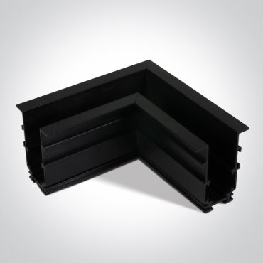 ONE Light magnetisch railsysteem MIDI - horizontaal inbouwhoekprofiel - 11 x 4,4 x 6,8 cm - zwart