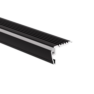 Klus Steko-plus - ledprofiel voor trapranden - 2,64 x 4,06 cm - zwart