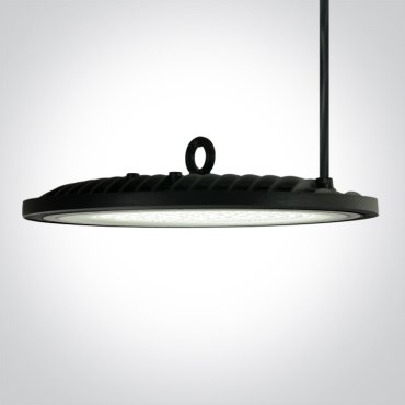 ONE Light Industrial UFO Range - hanglamp -  Ø 30 x 7 cm - 150W LED incl. - IP65 - zwart